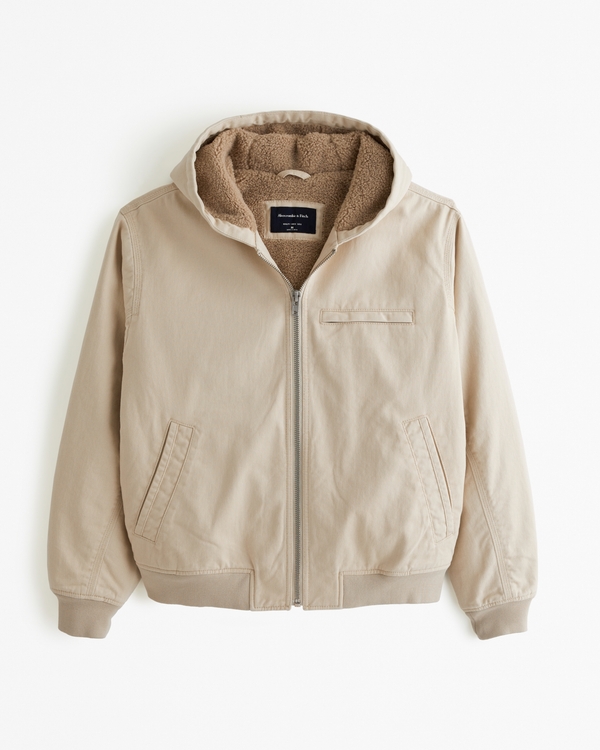 Men's Hooded Workwear Bomber Jacket | Men's Coats & Jackets | Abercrombie.com