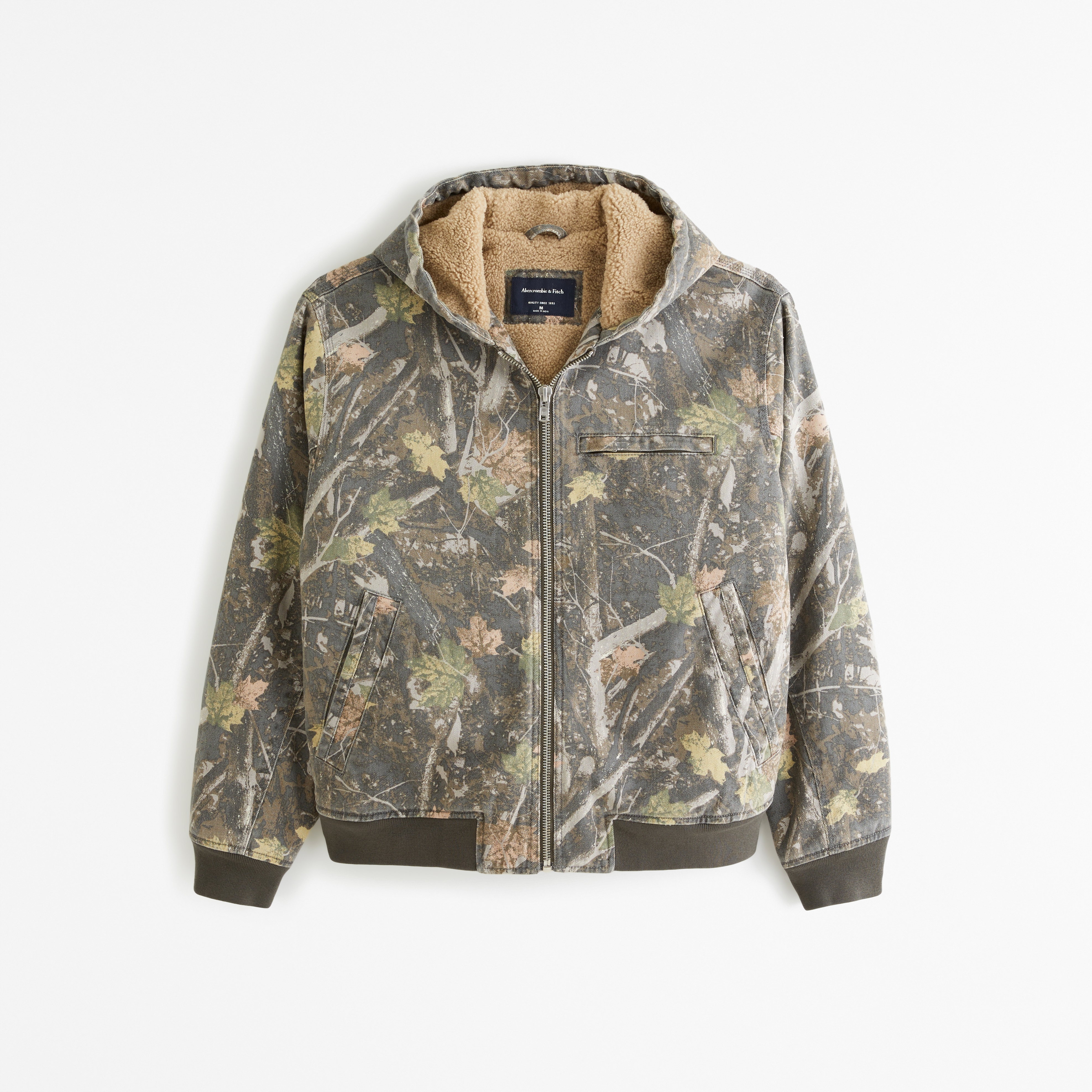 Fleece system hotsell hooded bomber jacket