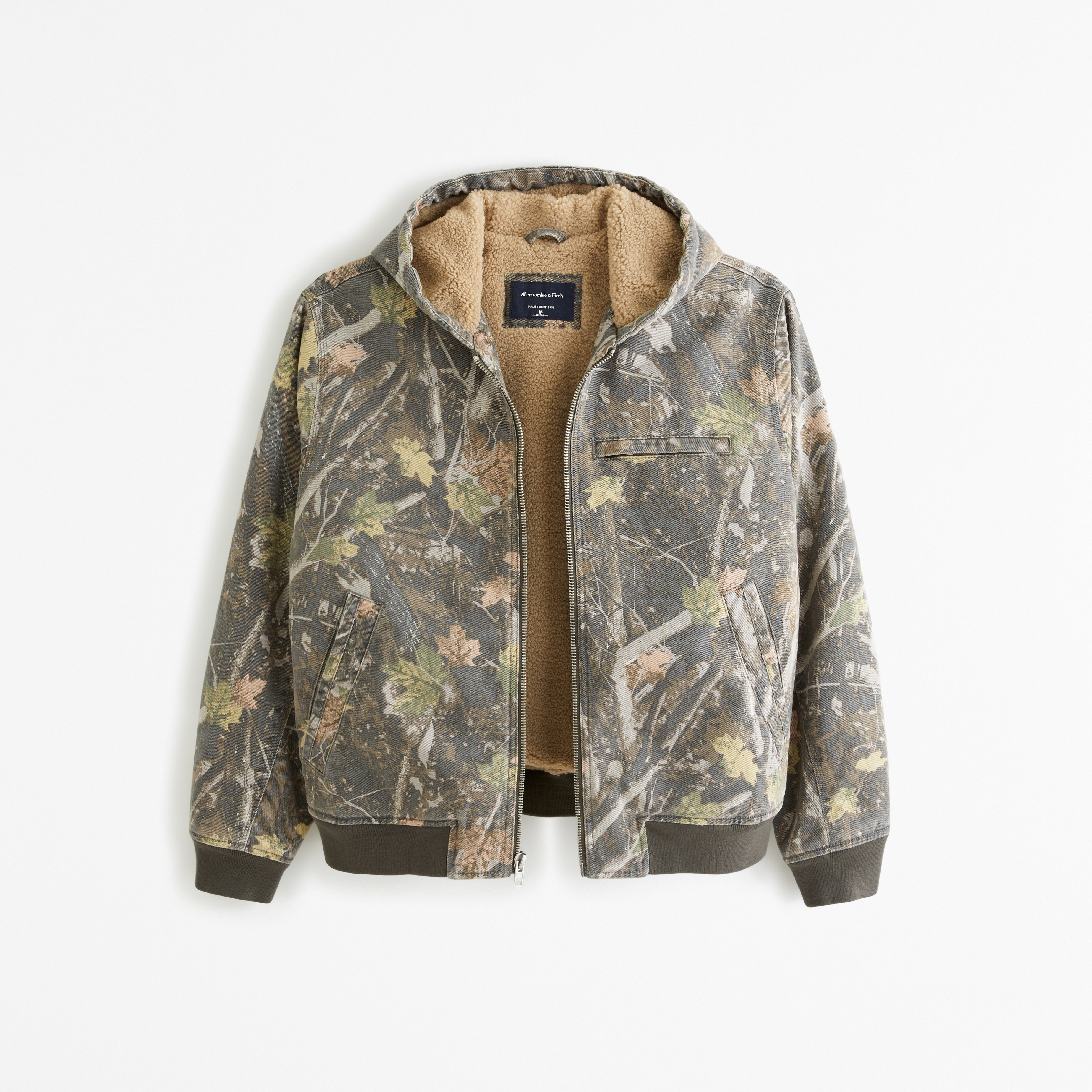 Hollister camo 2024 bomber jacket