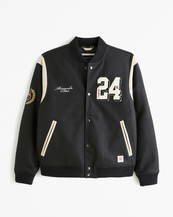 Abercrombie varsity jacket shop
