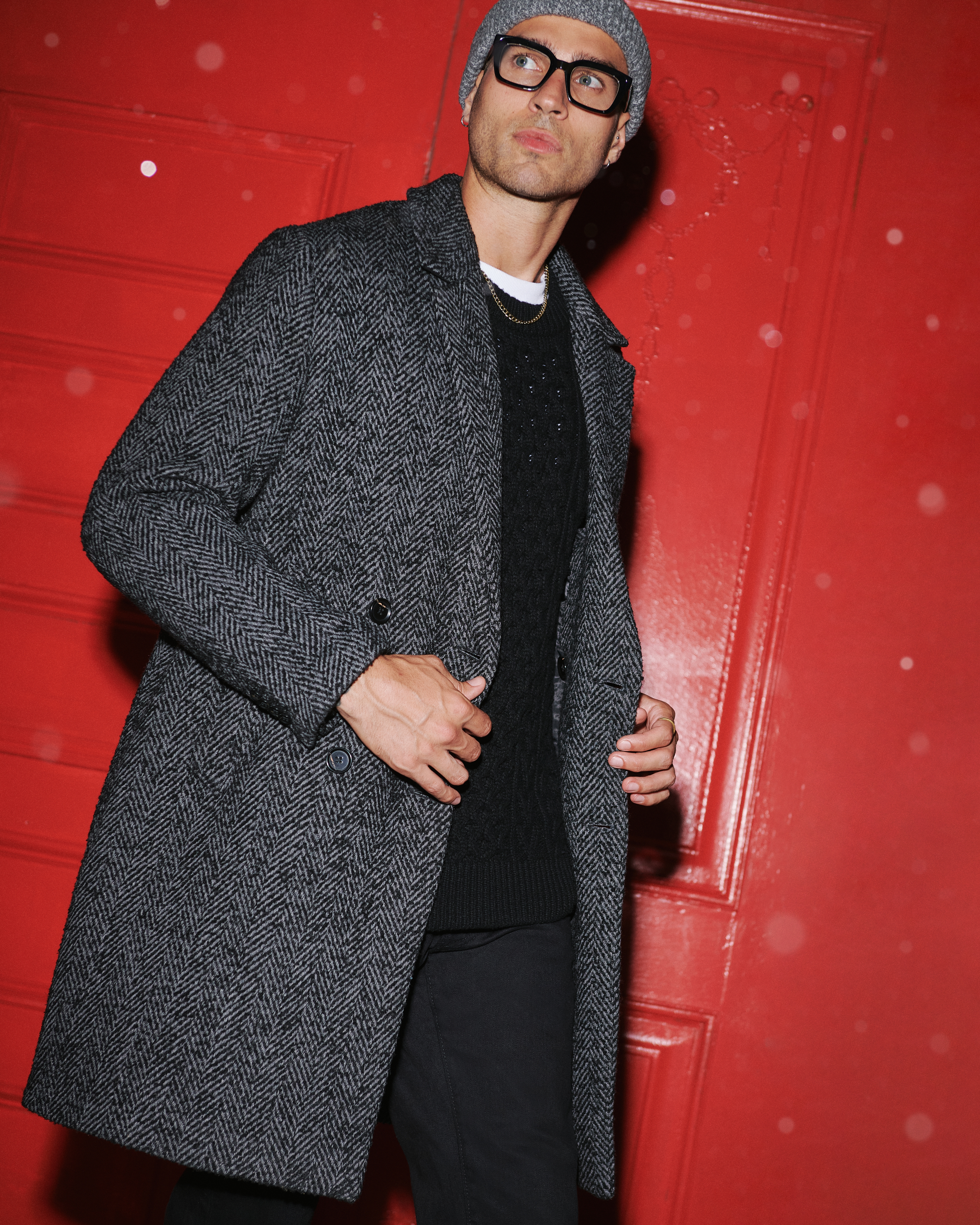 Abercrombie wool cheap blend overcoat