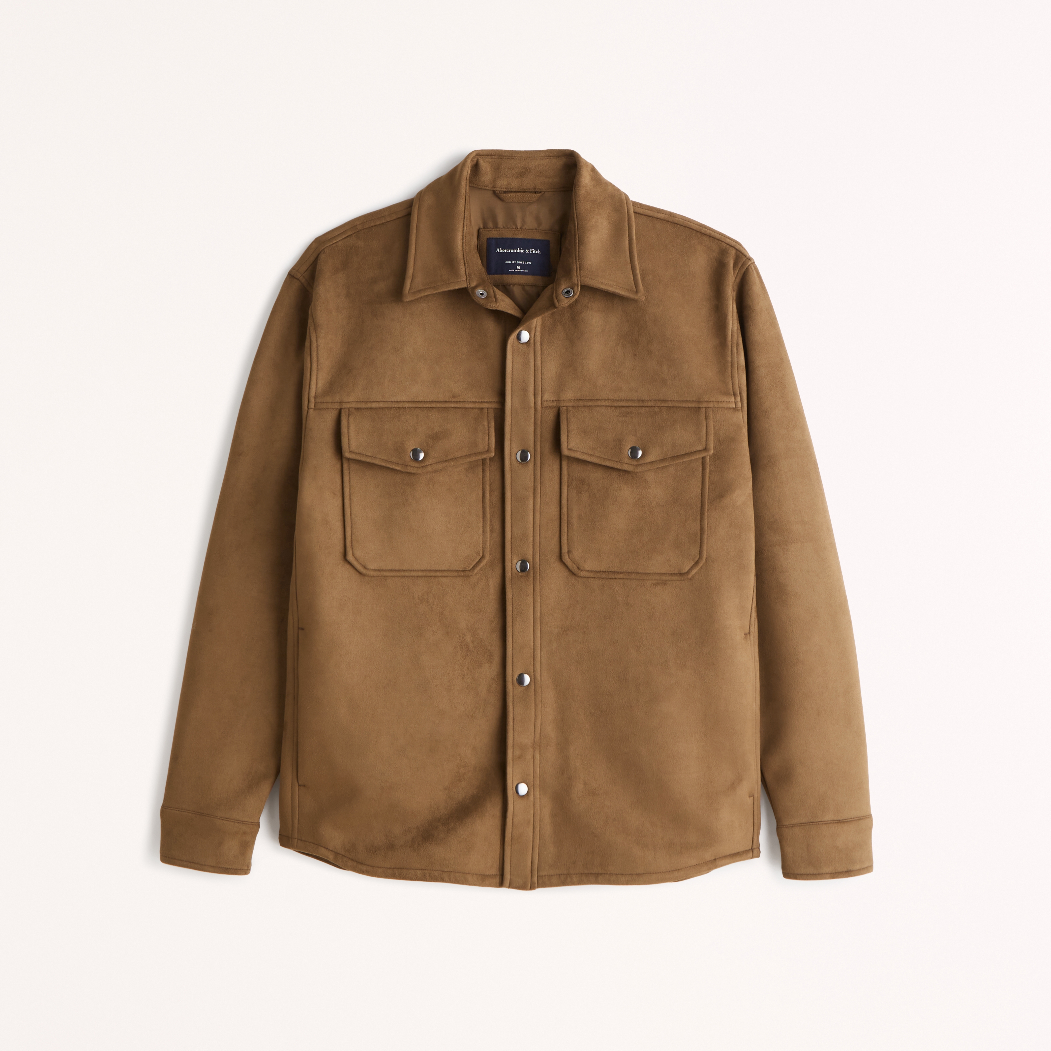 Men's Vegan Suede Shirt Jacket | Men's Clearance | Abercrombie.com