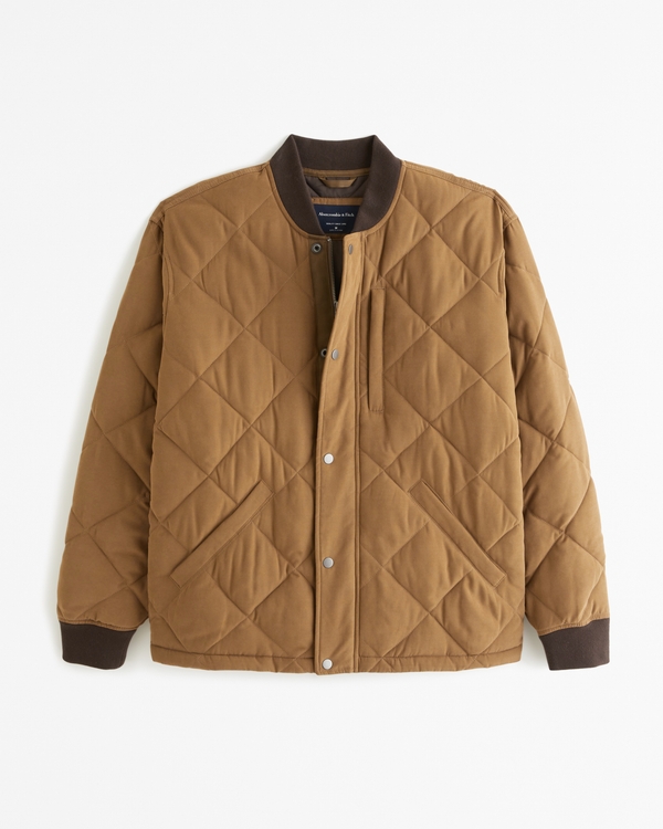 Quilted Liner Jacket, Brown