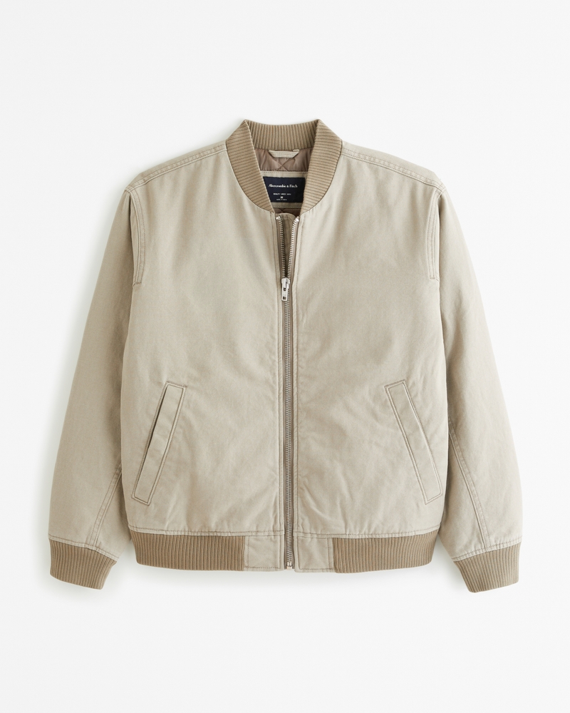 Cream bomber hot sale jacket mens