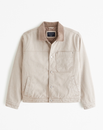 Cropped trucker top