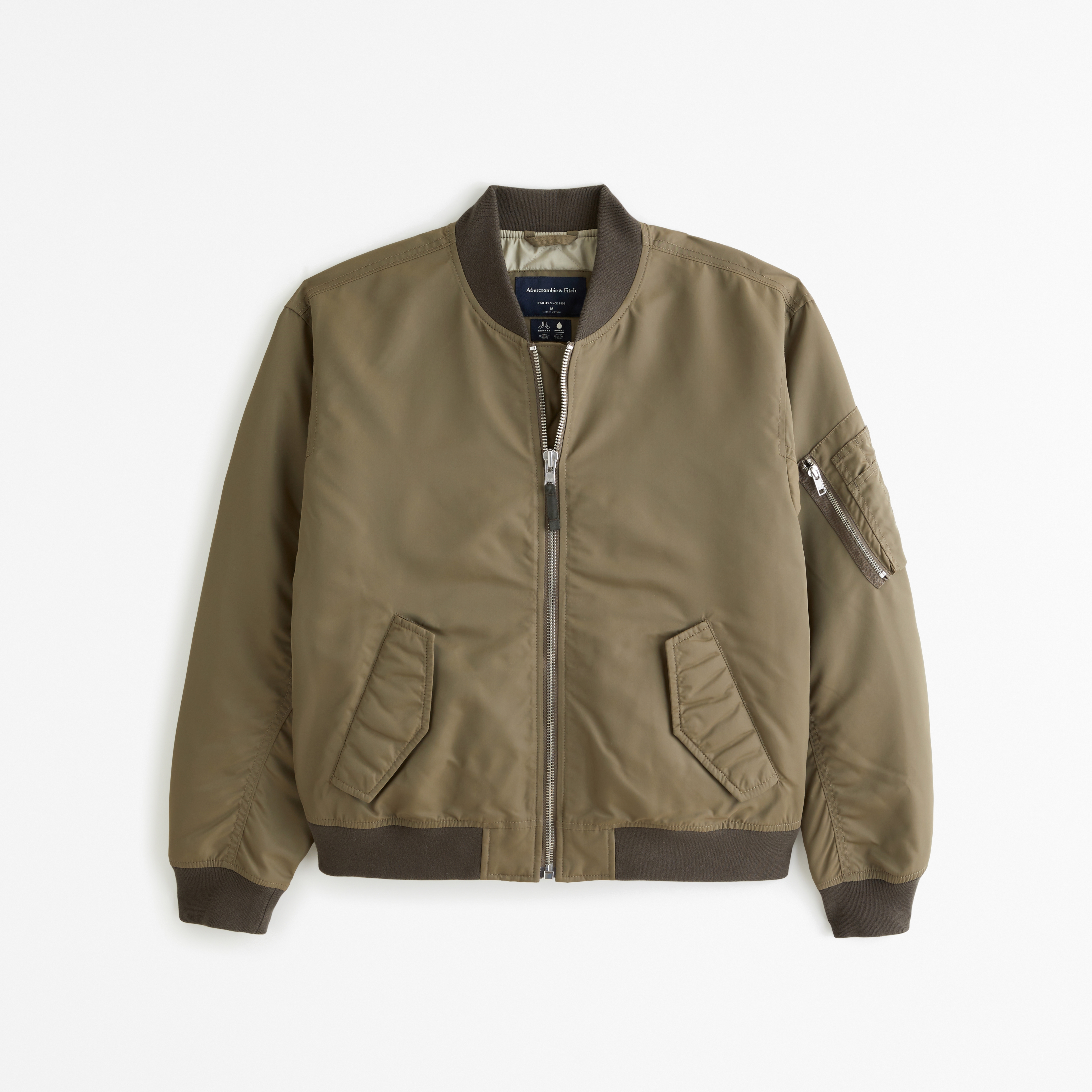 Men's Cropped Bomber Jacket | Men's Clearance | Abercrombie.com