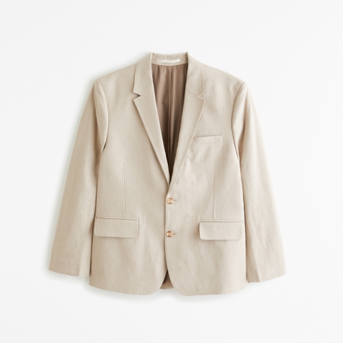 Мужские пиджаки Abercrombie & Fitch The A&F Collins Tailored Classic Linen-Blend Blazer
