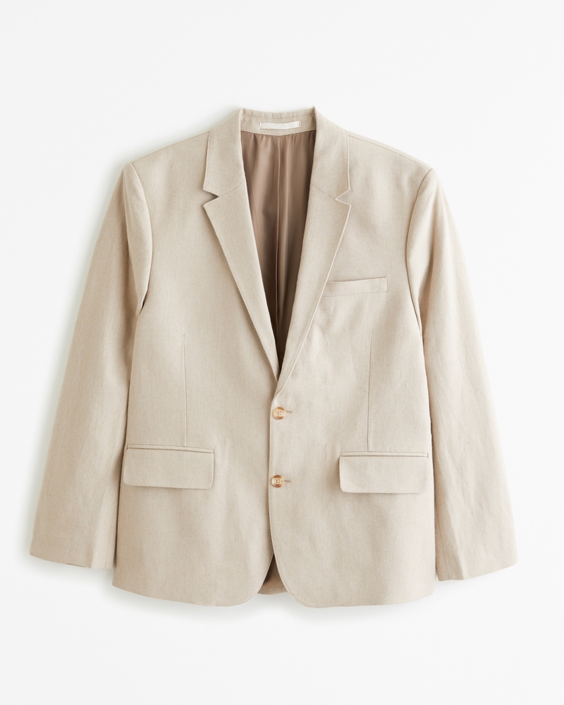 Men's The A&F Collins Tailored Classic Linen-Blend Blazer | Men's Coats ...