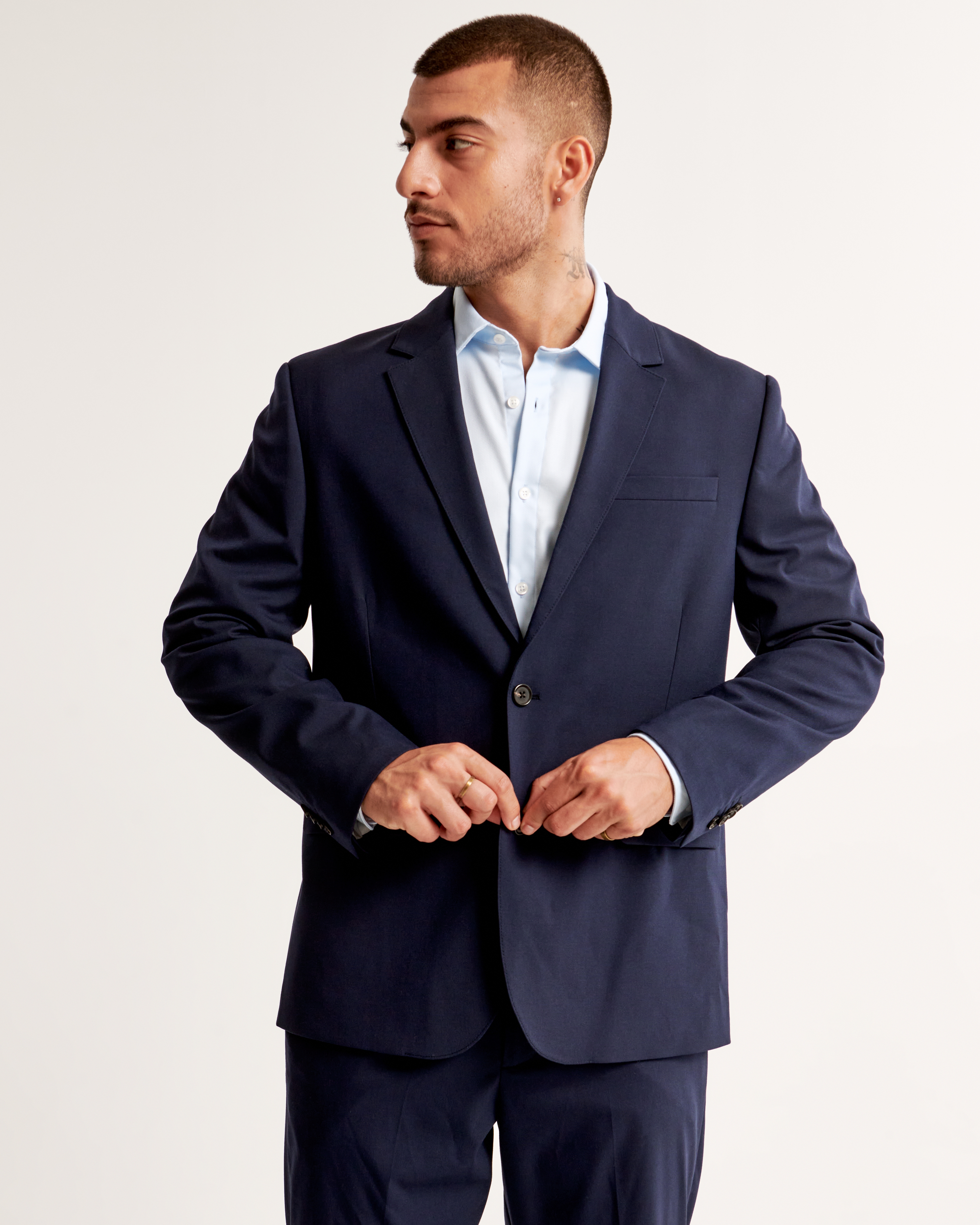 Abercrombie & Fitch The A&f Collins Classic Blazer In Blue
