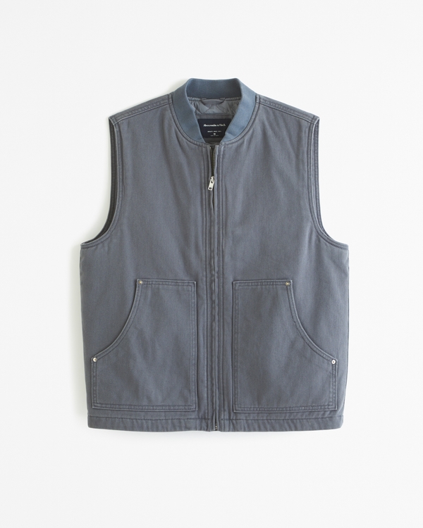 Workwear Vest, Blue Grey