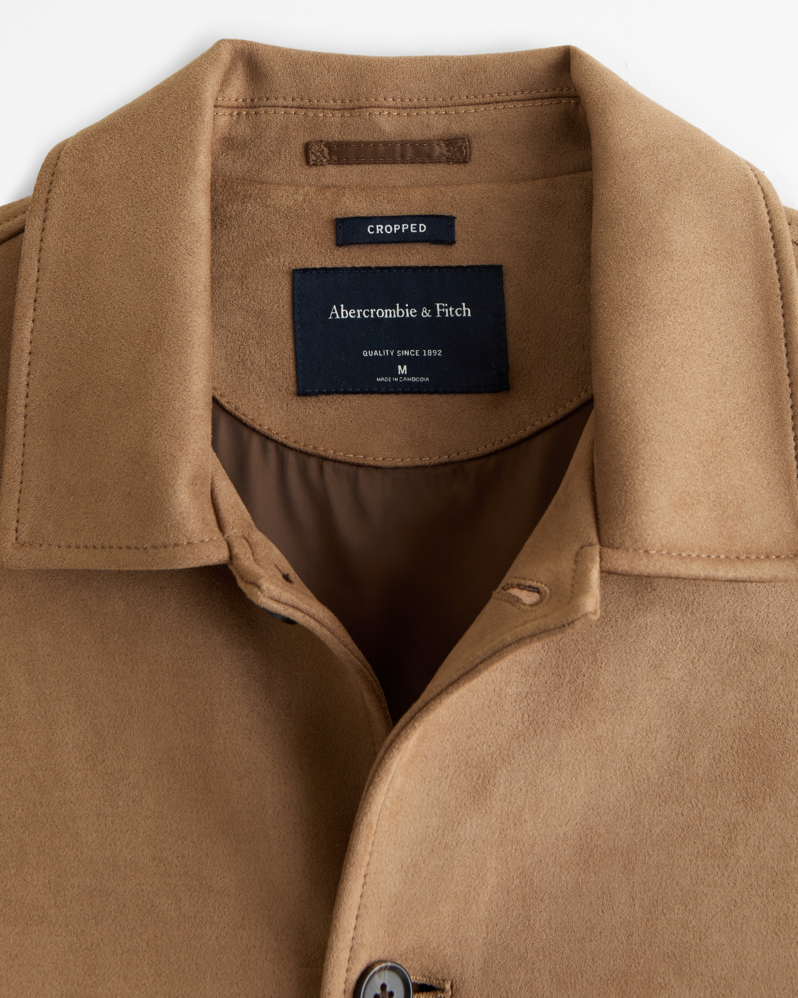 Cropped Vegan Suede Jacket