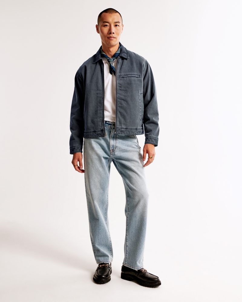 Cropped Zip Workwear Jacket