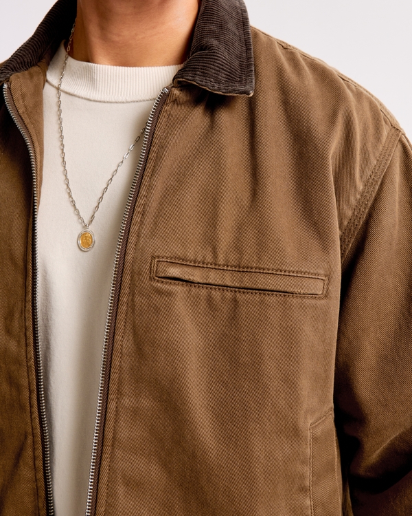 Cropped Zip Workwear Jacket