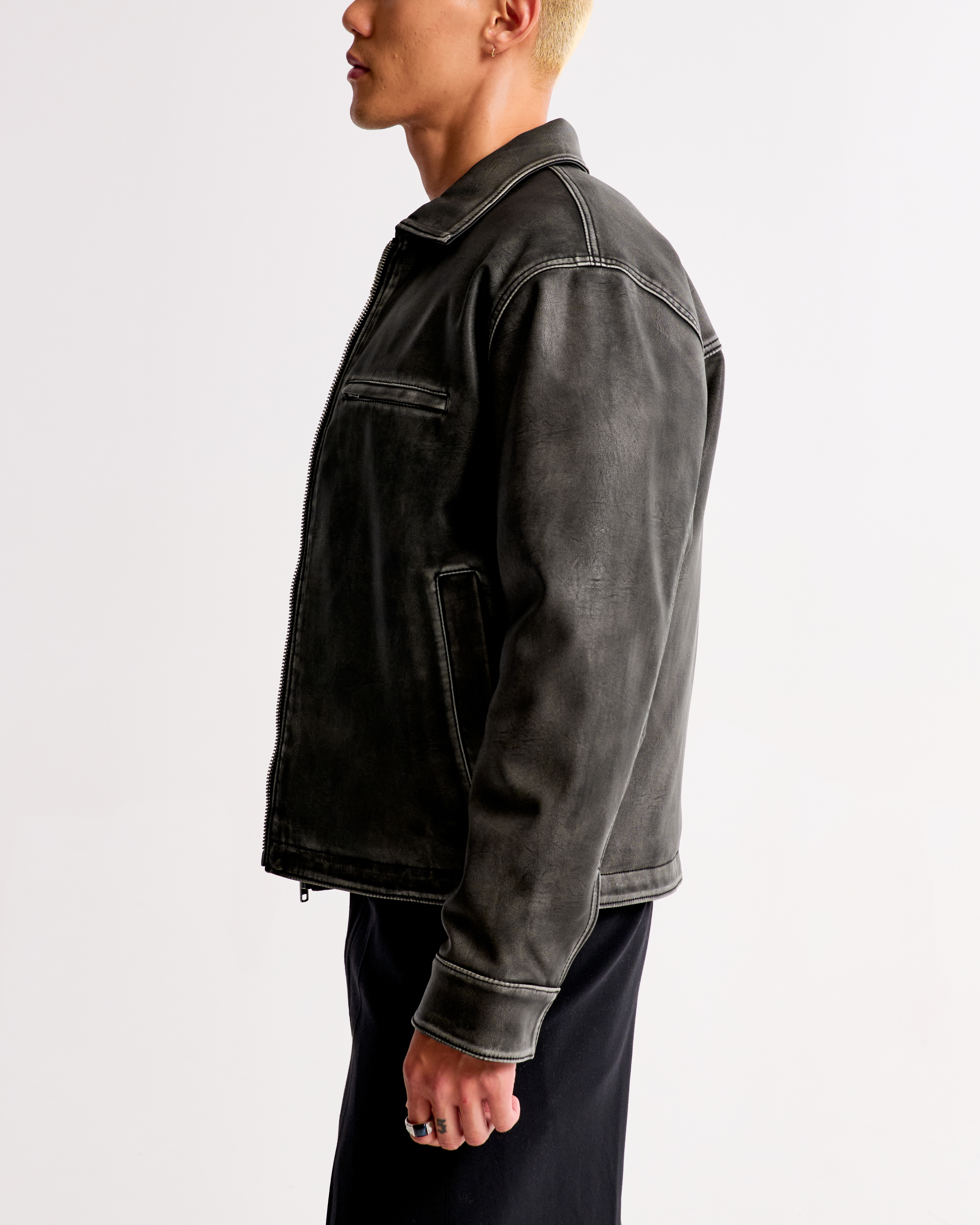 Leather trucker jackets best sale