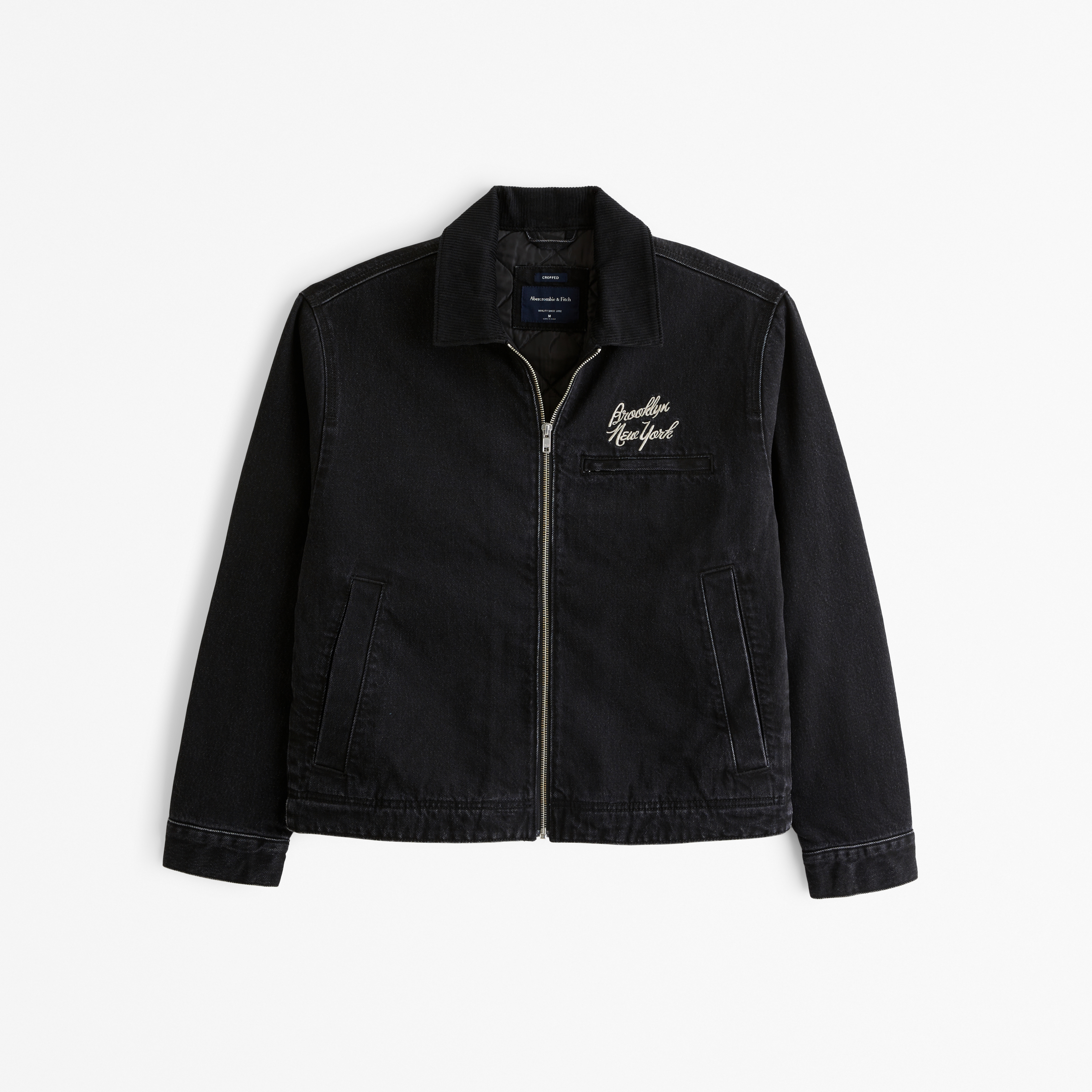 NEW Abercrombie & Fitch Black Down Long Jacket store