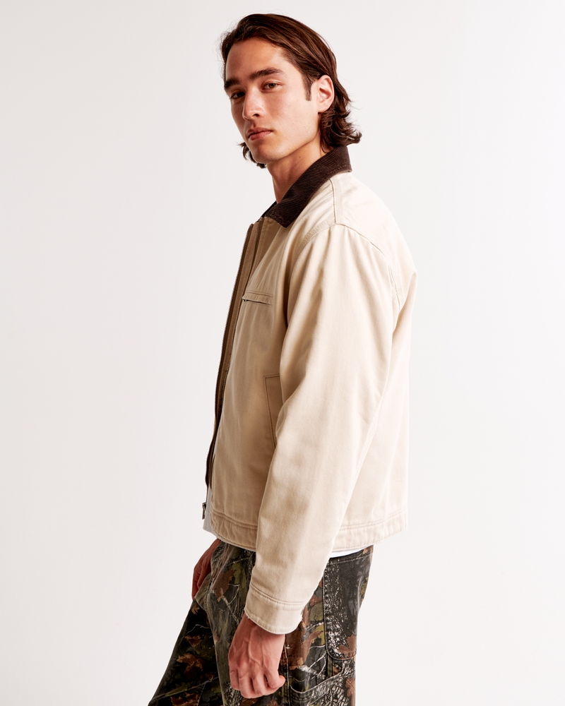 Cropped Zip Workwear Jacket