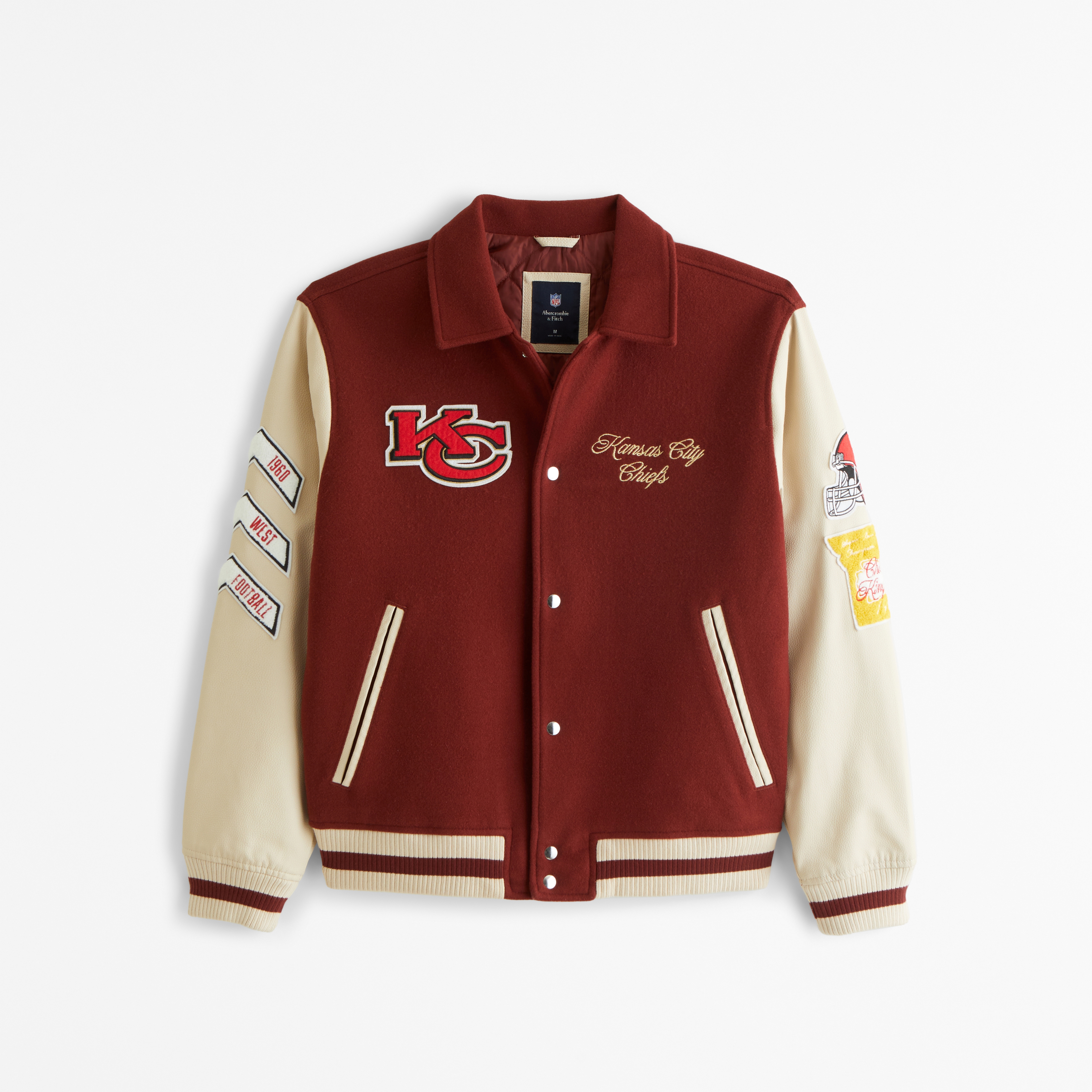 Abercrombie & Fitch Kansas City Chiefs Varsity Bomber Jacket