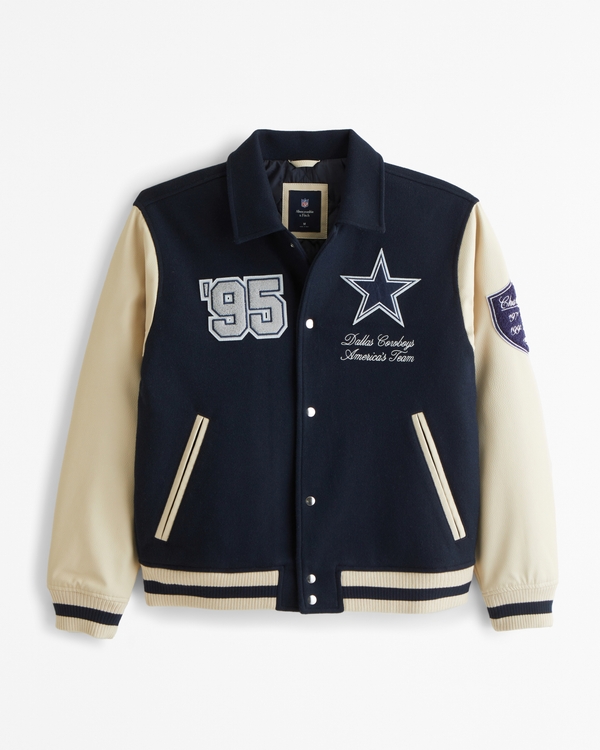 Dallas Cowboys Varsity Bomber Jacket, Deep Navy - Cowboys view 1