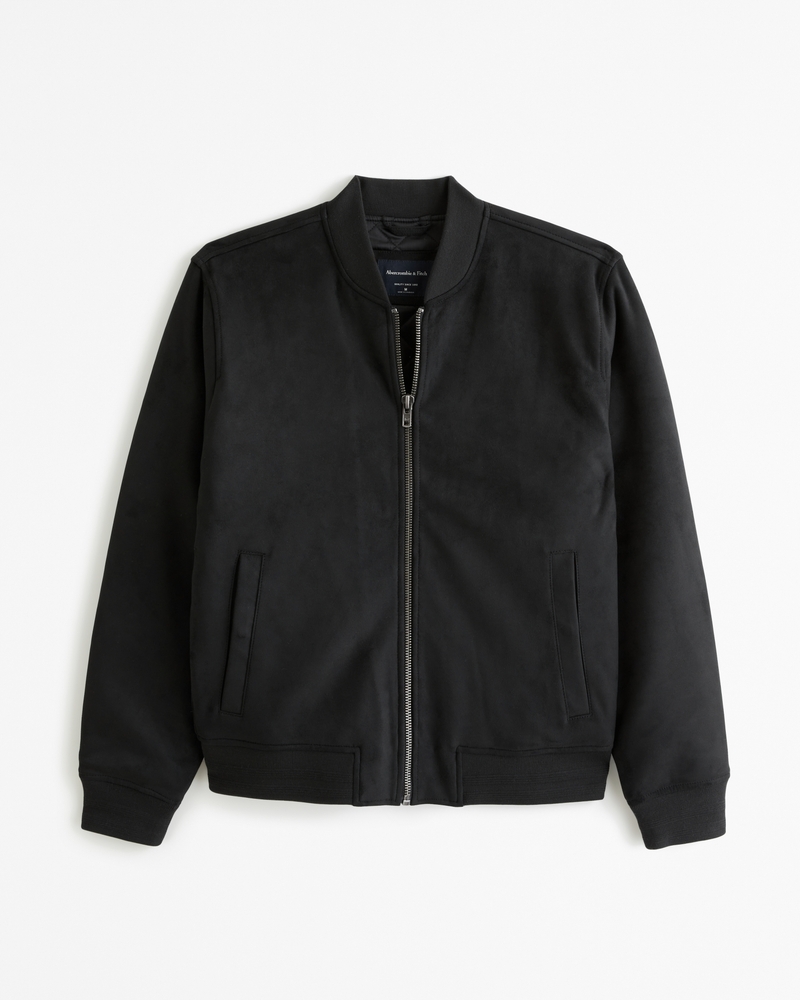 Guys black bomber jacket best sale