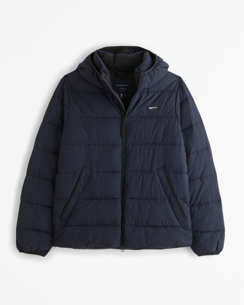 Lightweight hooded puffer jacket hot sale