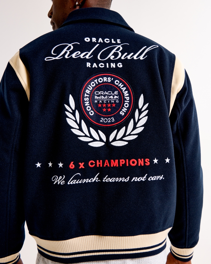 Men's Oracle Red Bull Racing Varsity Bomber Jacket Men's Coats