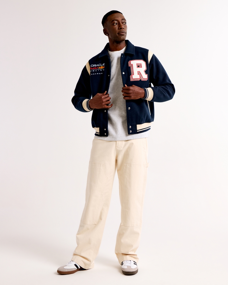 Men's Oracle Red Bull Racing Varsity Bomber Jacket | Men's Coats