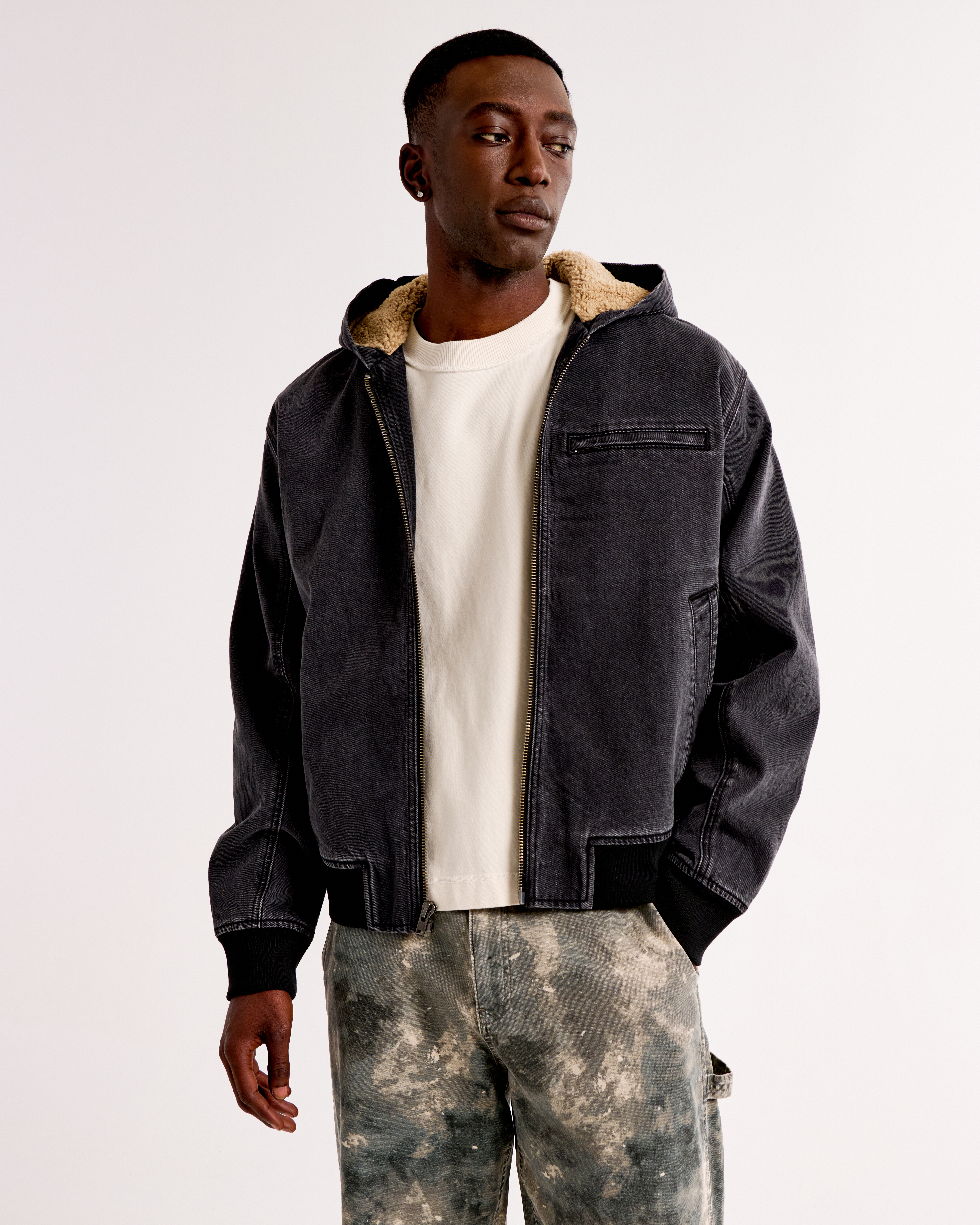 Hooded workwear jacket on sale