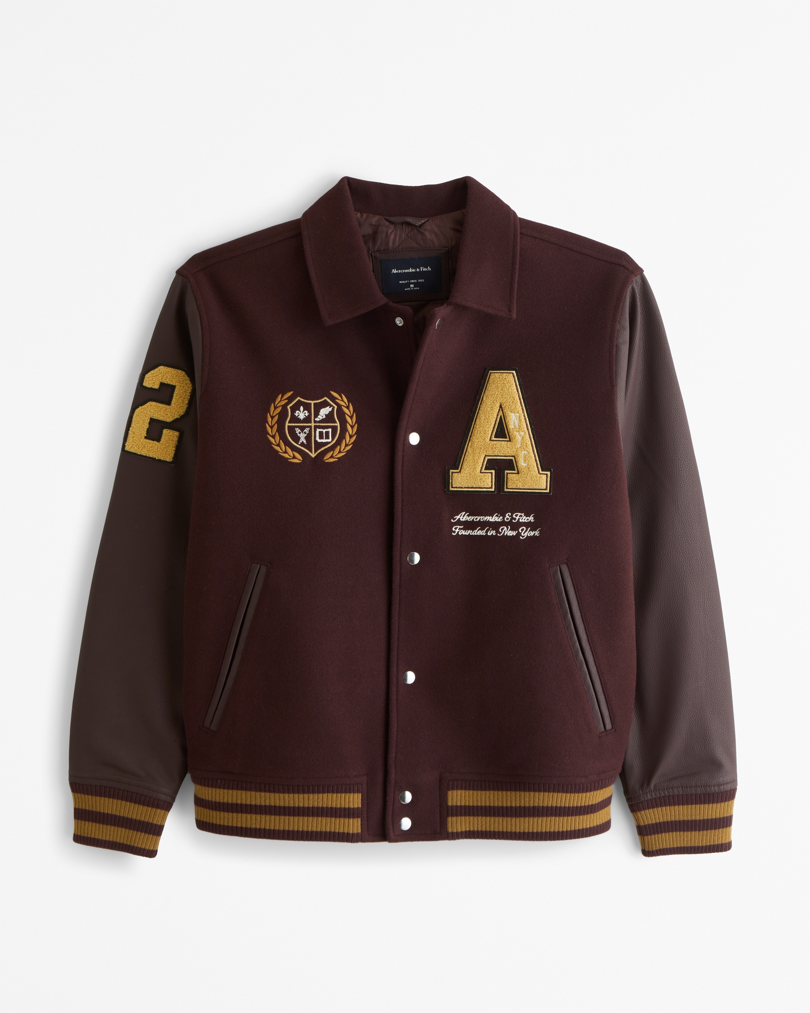 メンズ バーシティー ボンバージャケット | メンズ Sale | Abercrombie.com