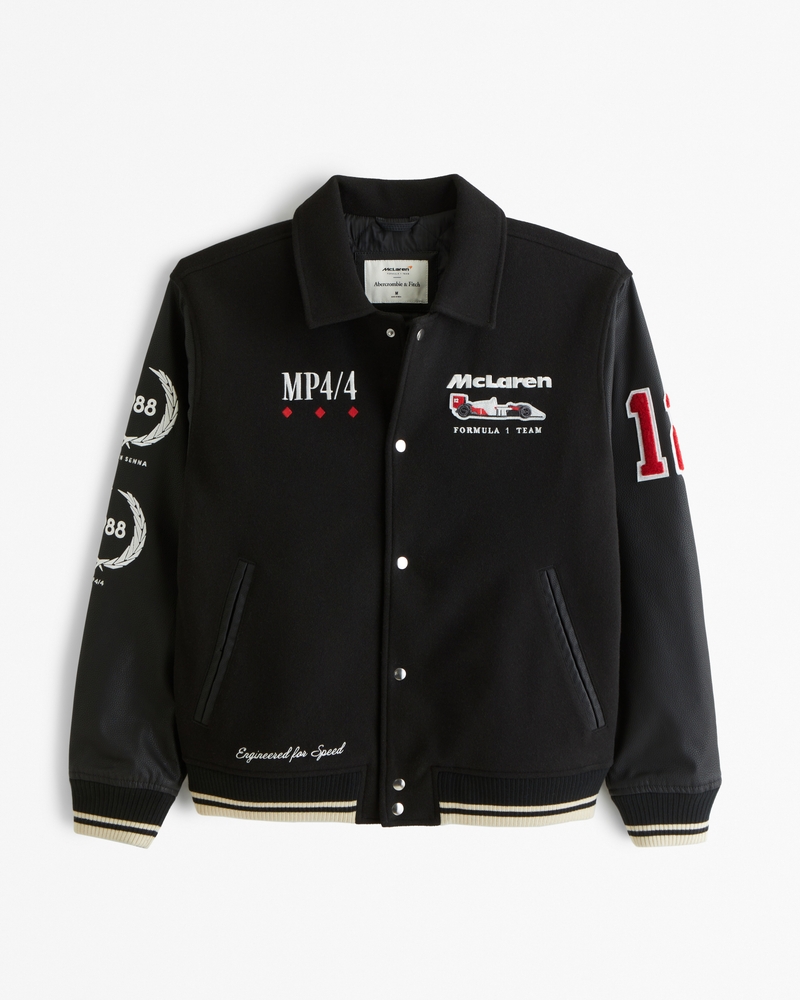 Men's McLaren Varsity Bomber Jacket | Men's Coats & Jackets |  Abercrombie.com