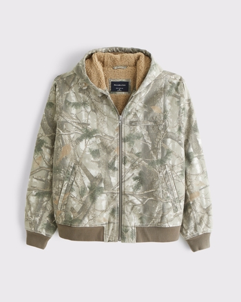 Men's Hooded Workwear Bomber Jacket | Men's Coats & Jackets | Abercrombie.com