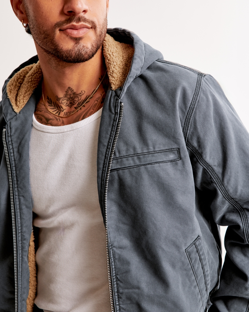 Hooded Workwear Bomber Jacket