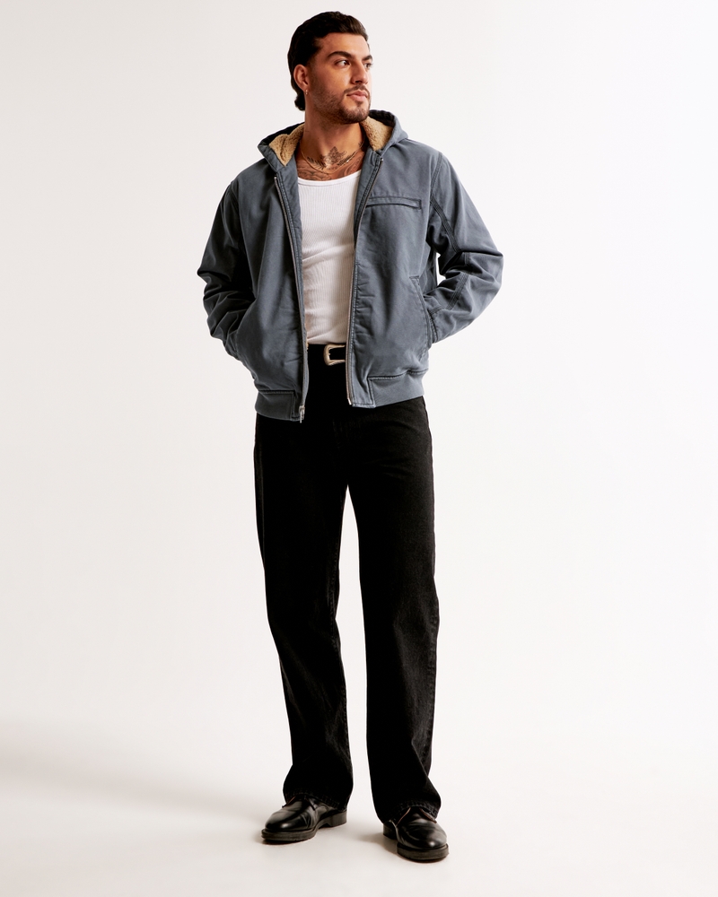 Hooded Workwear Bomber Jacket