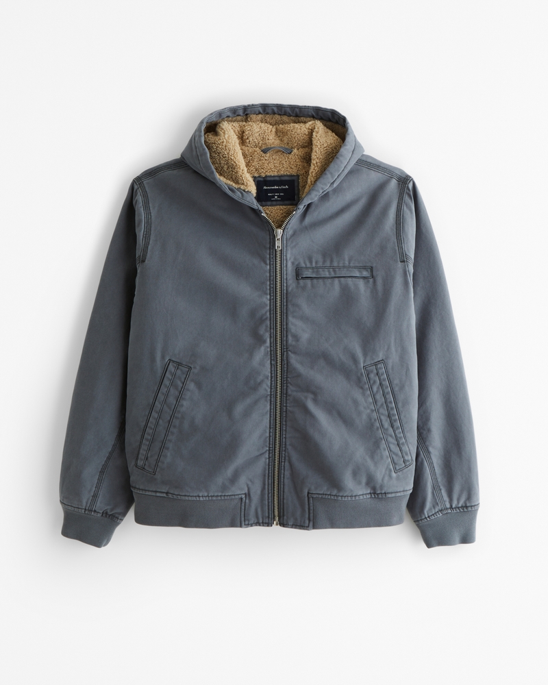 Jacket without hood and zipper on sale