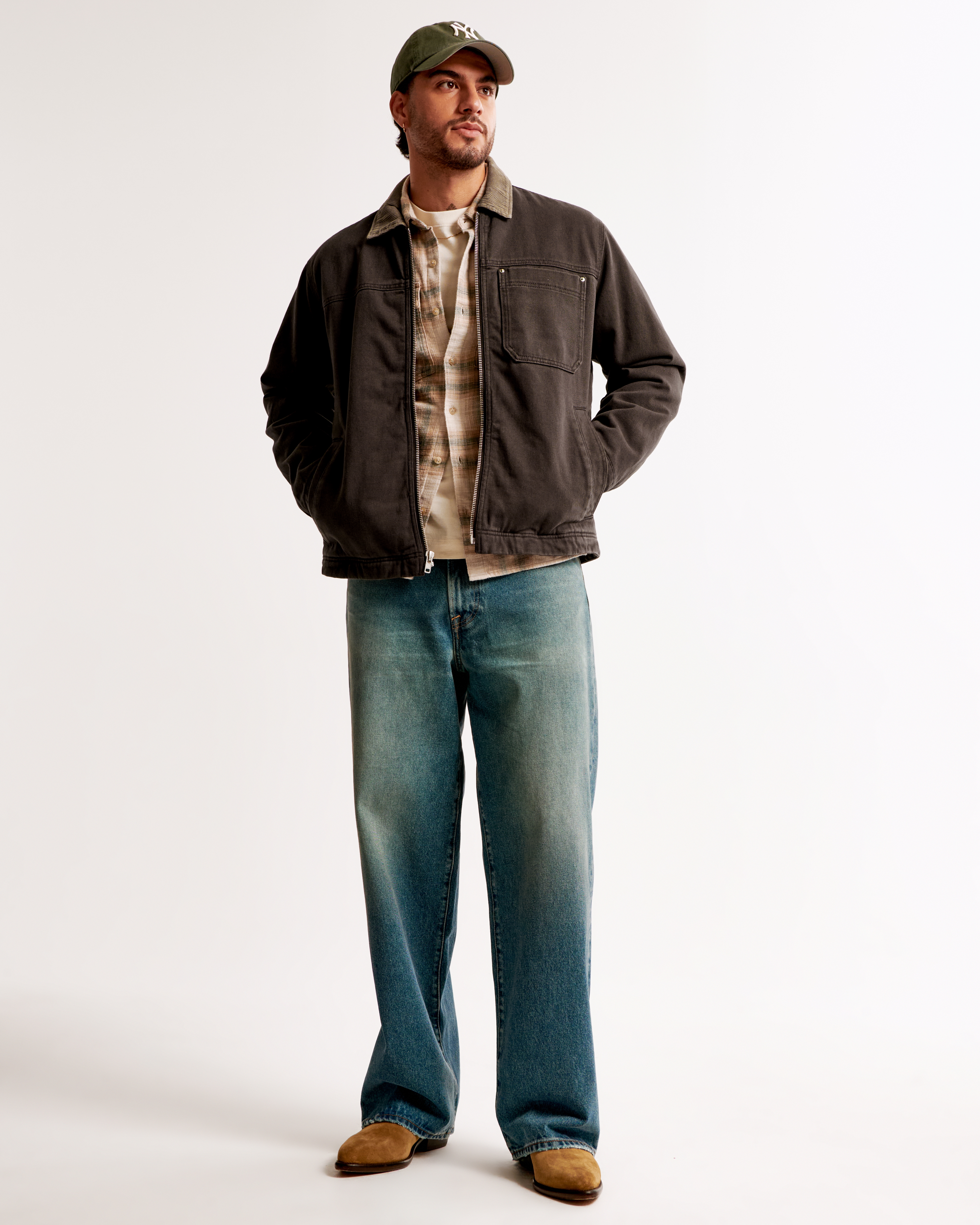 Men's Flannel-Lined Zip Workwear Jacket | Men's Clearance