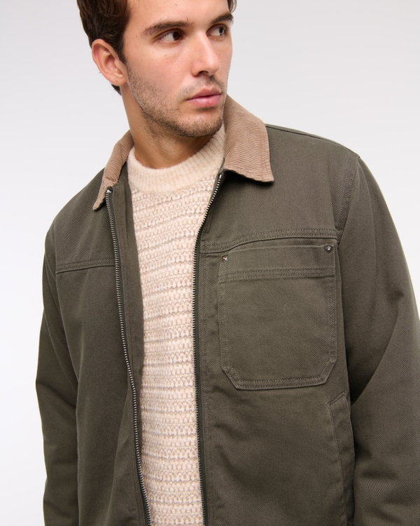 Men's Flannel-Lined Zip Workwear Jacket | Men's Clearance