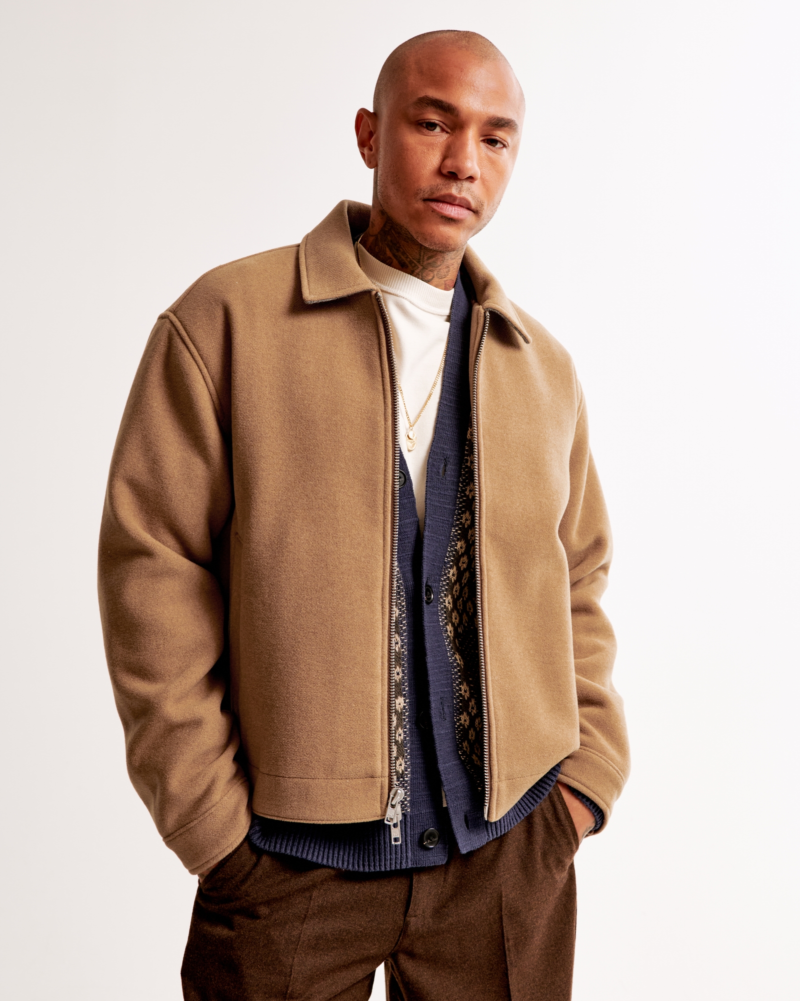 Abercrombie & Fitch Cropped Dressy Zip Jacket | MainPlace Mall