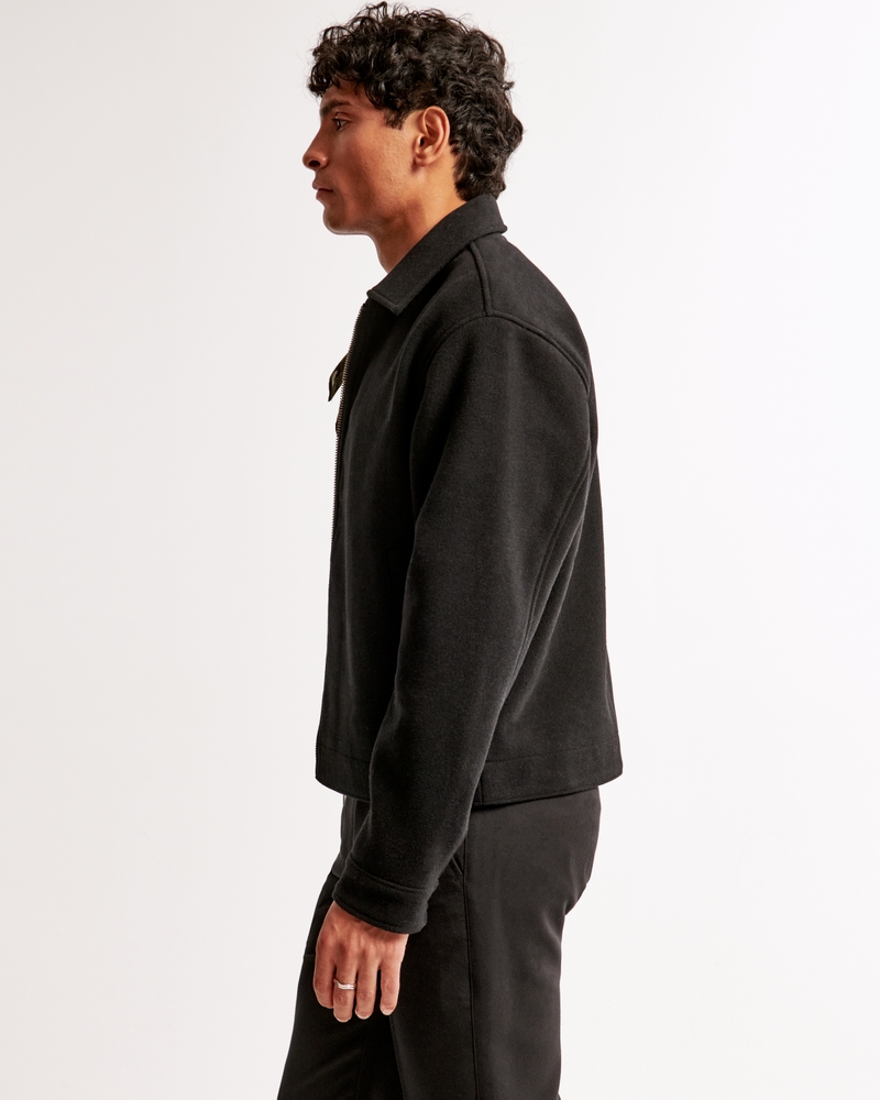 Cropped Dressy Zip Jacket