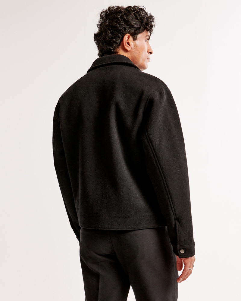 Cropped Dressy Zip Jacket