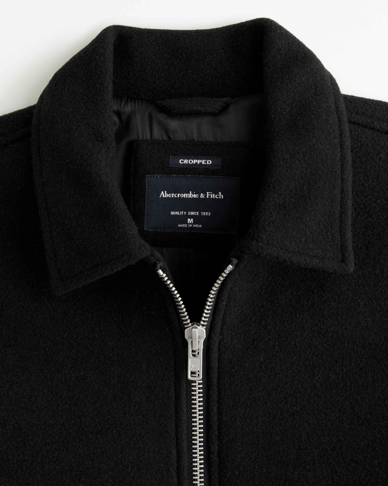 Cropped Dressy Zip Jacket