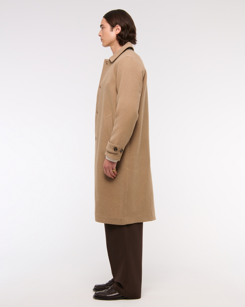 Wool-Blend Mac Coat