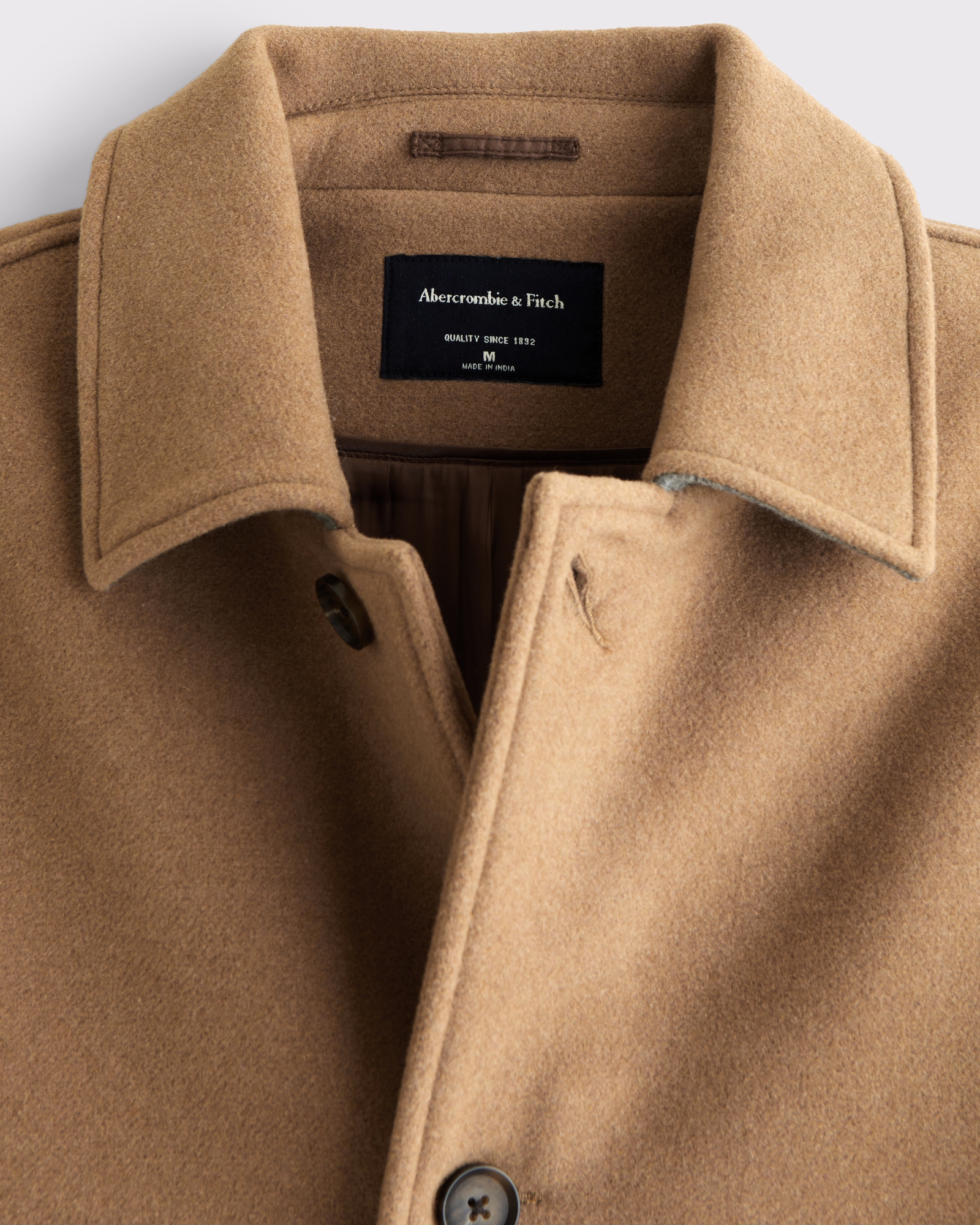 Wool-Blend Mac Coat