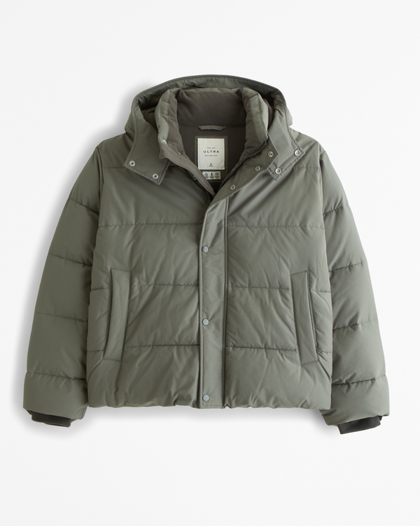 Ultra Hooded Puffer, Green