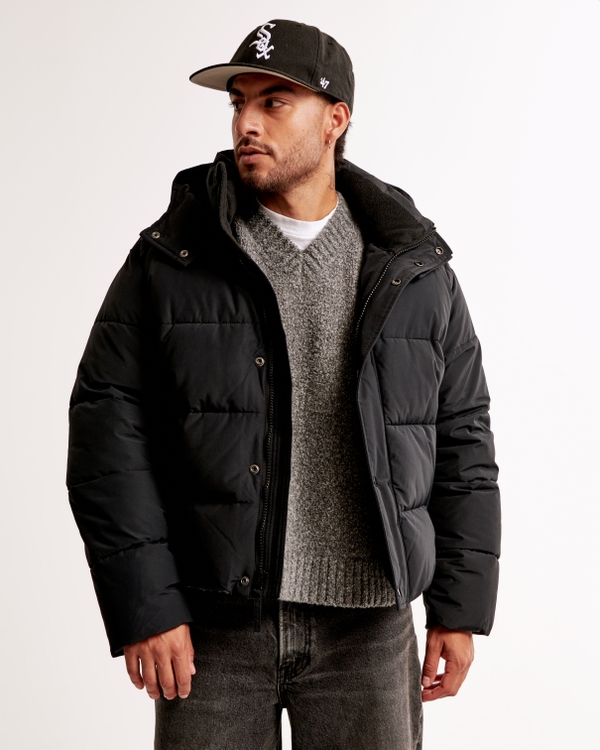 Abercrombie and fitch lightweight puffer jacket best sale