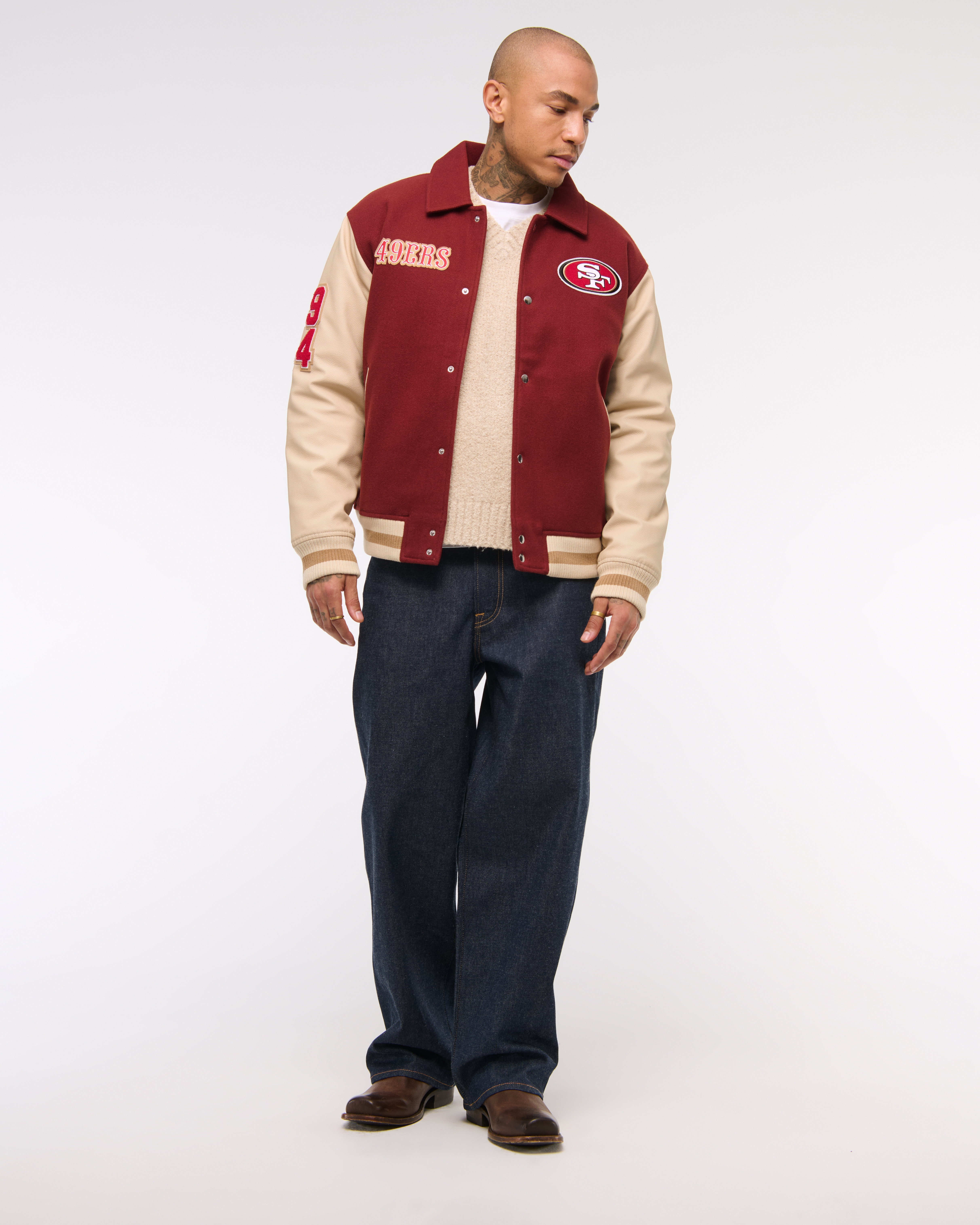 Men's San Francisco 49ers Varsity Bomber Jacket | Men's