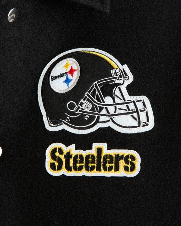 Hombre Cazadora de aviador varsity Pittsburgh Steelers Hombre