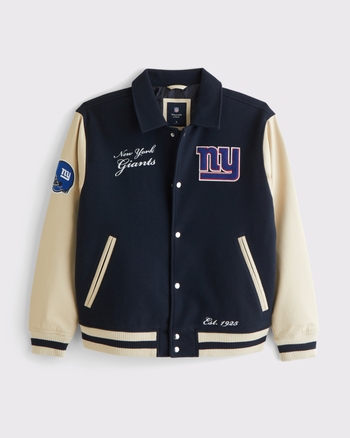 Men's New York Giants Varsity Bomber Jacket | Men's Coats & Jackets | Abercrombie.com