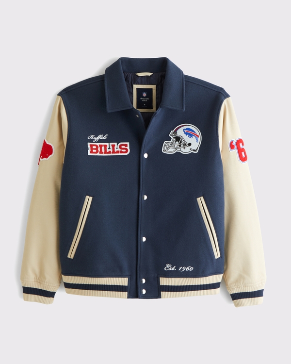 Buffalo Bills Varsity Bomber Jacket, Sapphire - Bills view 1