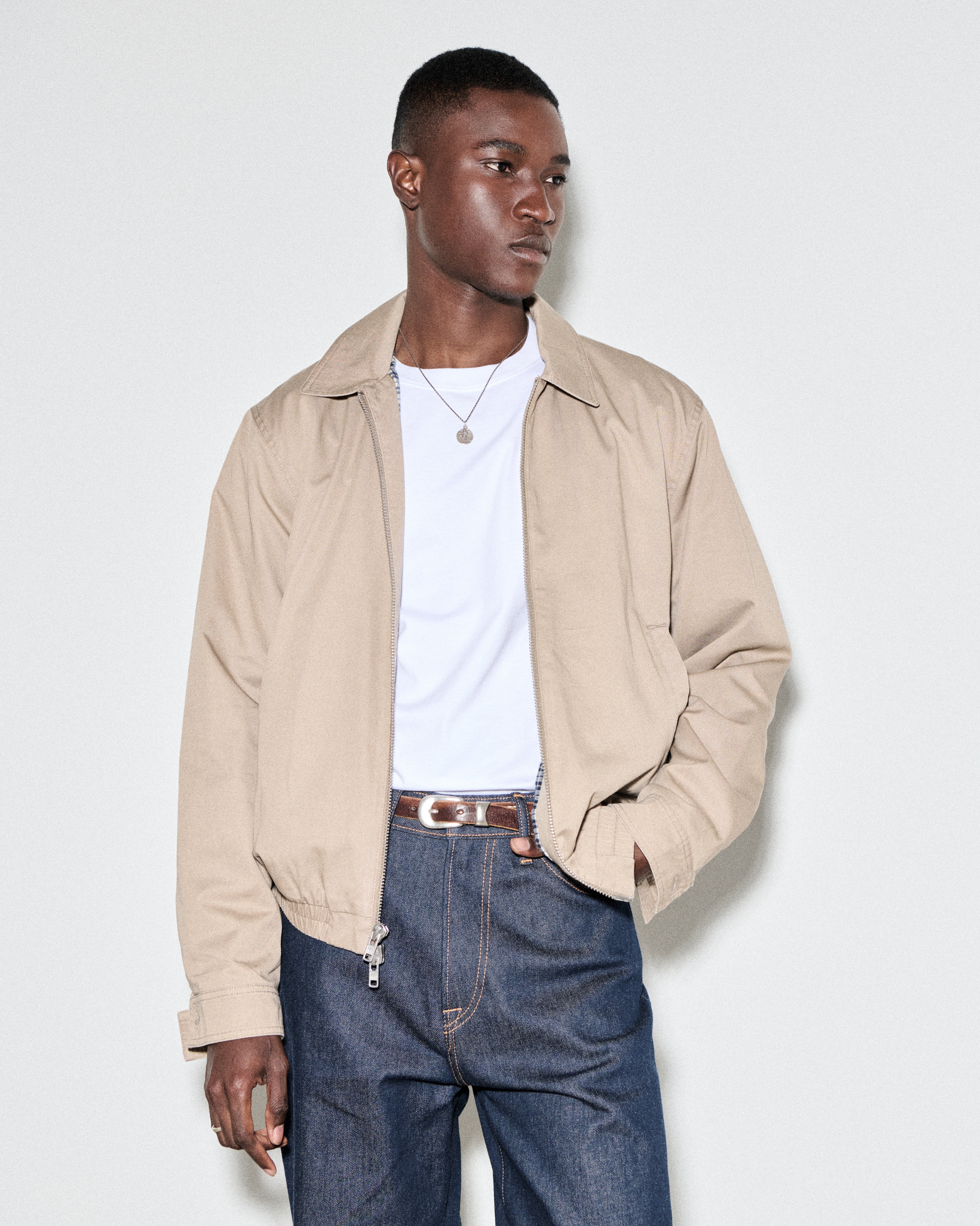 Мужские куртки Abercrombie & Fitch Clean Harrington Jacket — фото 2