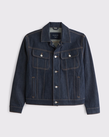 Hollister stretch denim trucker jacket new arrivals