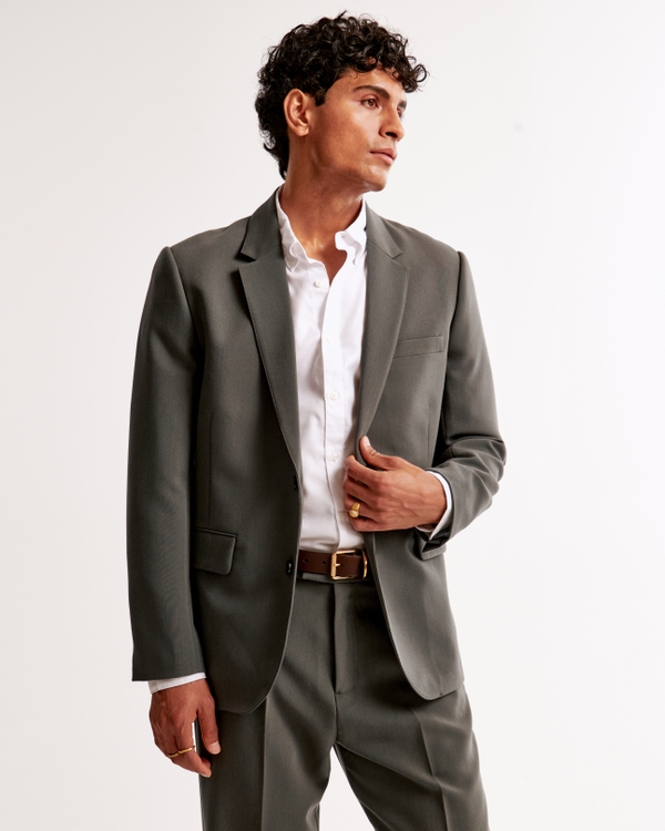 The A&F Collins Tailored Classic Blazer, Olive Green